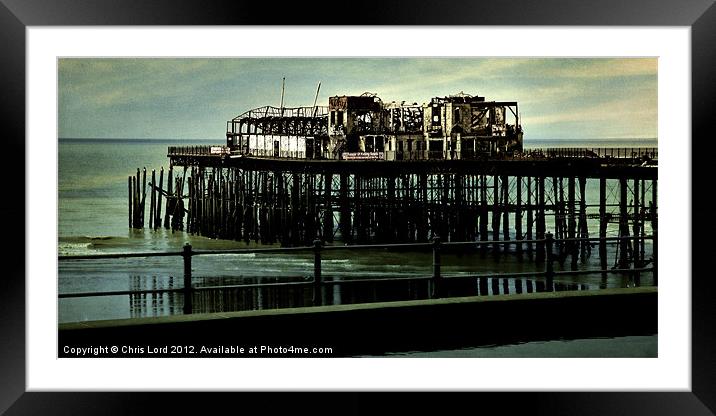 Hastings Pier Framed Mounted Print by Chris Lord