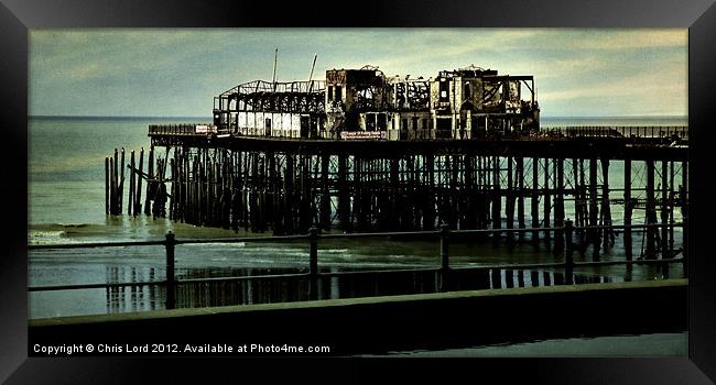 Hastings Pier Framed Print by Chris Lord