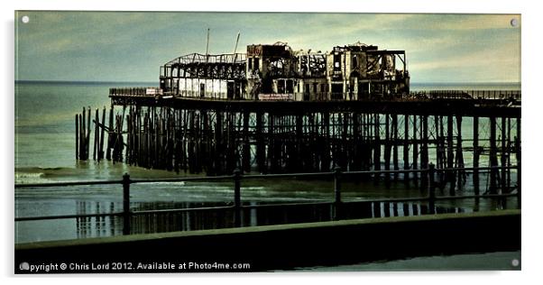 Hastings Pier Acrylic by Chris Lord