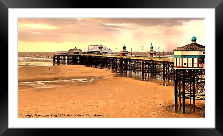 The North Pier Framed Mounted Print by Sean Wareing