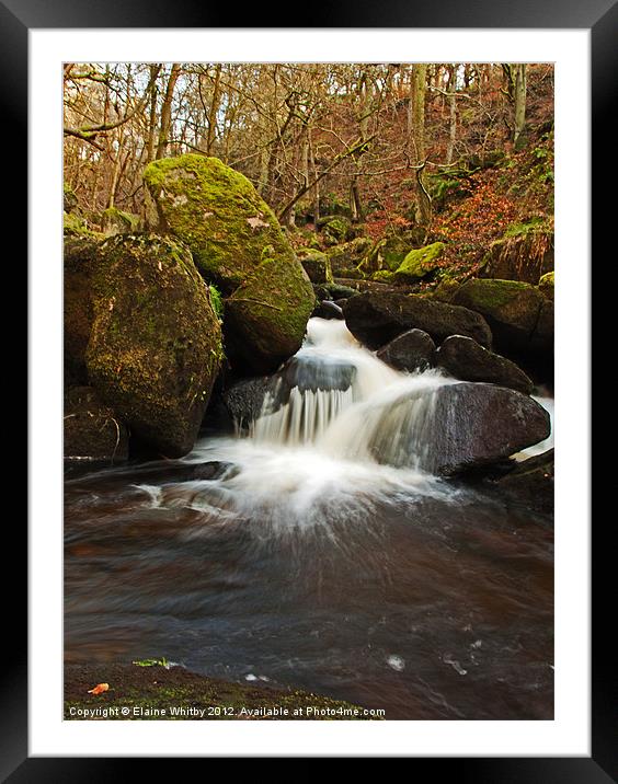 Padley Gorge Framed Mounted Print by Elaine Whitby
