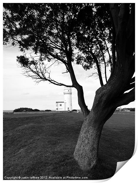 Lighthouse At Hunstanton Print by justin rafftree