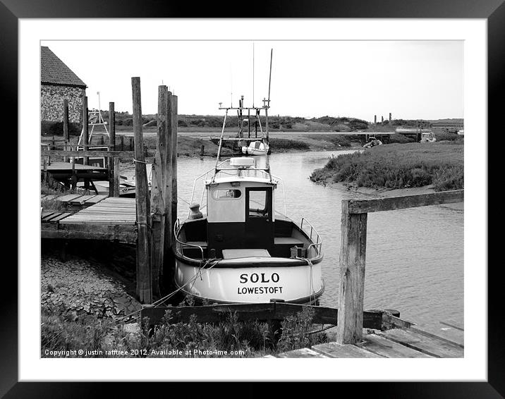 Solo At Thornham Framed Mounted Print by justin rafftree