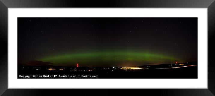 Aurora over Dundee Framed Mounted Print by Ben Hirst