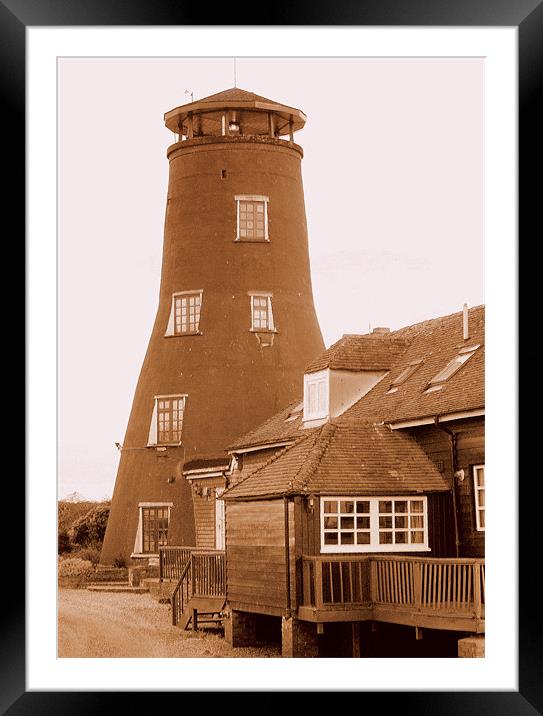 Ye Ole Windmill Framed Mounted Print by Louise Godwin