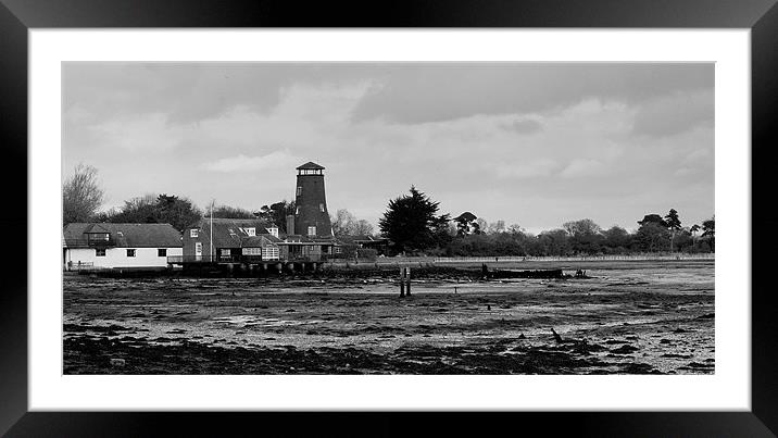 Low Tide At Langstone Mill Framed Mounted Print by Louise Godwin