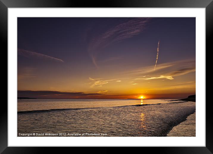 Lundy Island sunset Framed Mounted Print by Dave Wilkinson North Devon Ph