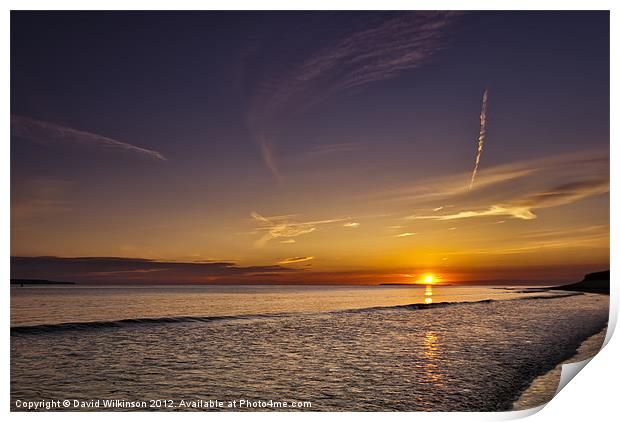 Lundy Island sunset Print by Dave Wilkinson North Devon Ph