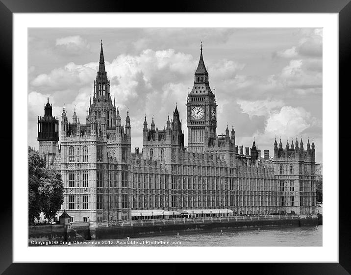 London Framed Mounted Print by Craig Cheeseman