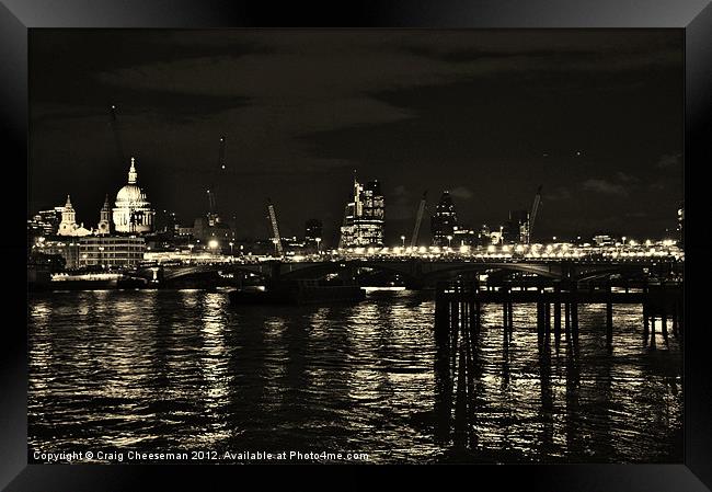 Night time in London Framed Print by Craig Cheeseman