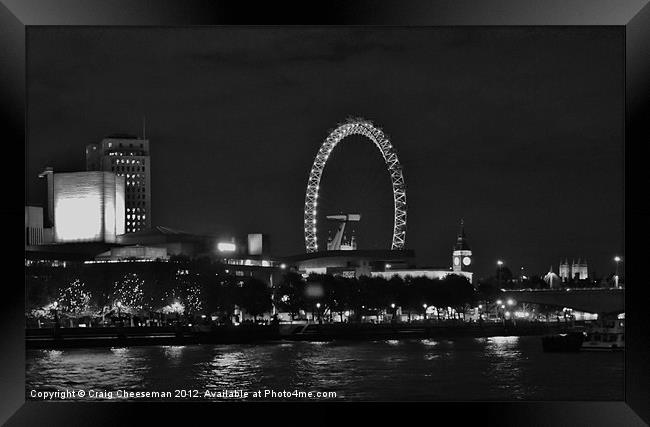 Night time in London Framed Print by Craig Cheeseman