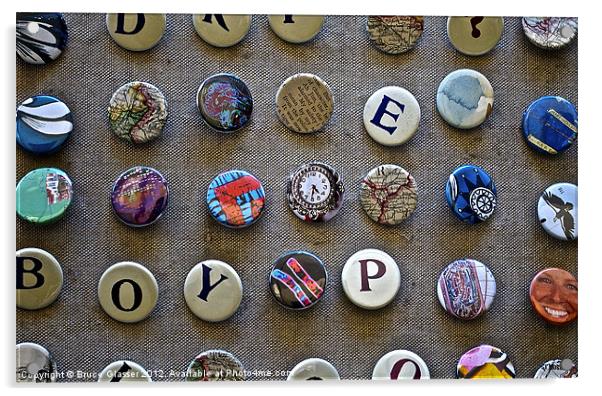 BUTTONS Acrylic by Bruce Glasser