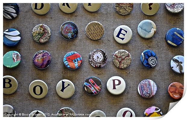 BUTTONS Print by Bruce Glasser