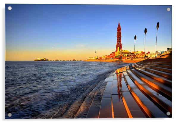 Blackpool's Golden Mile Acrylic by Jason Connolly