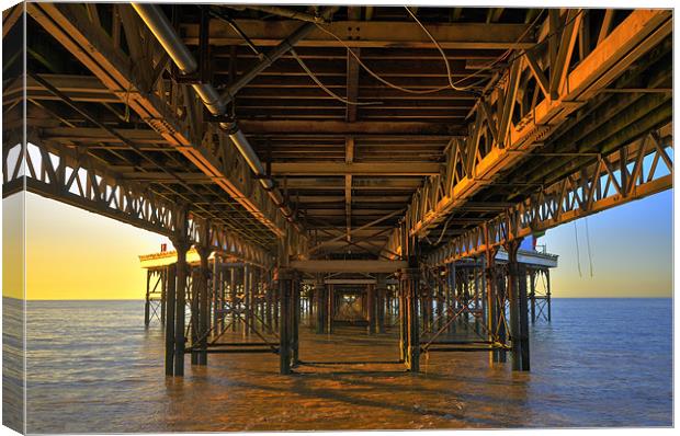Below The Pier Canvas Print by Jason Connolly