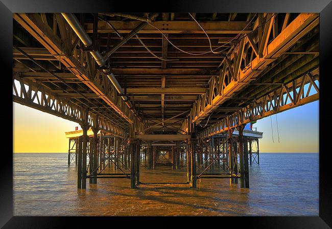 Below The Pier Framed Print by Jason Connolly