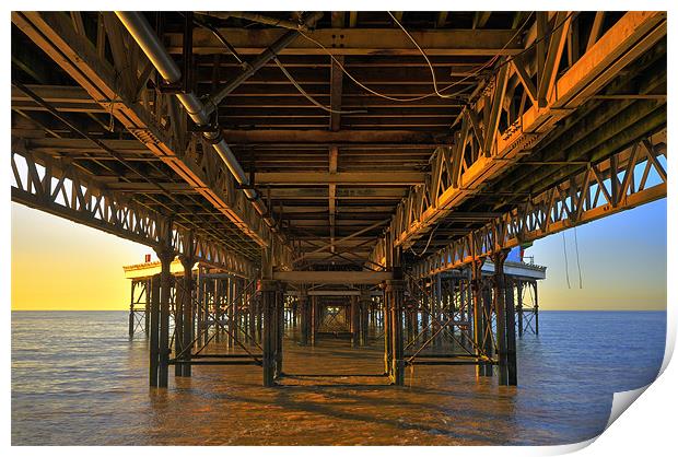 Below The Pier Print by Jason Connolly