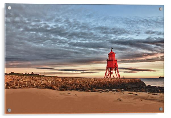 South Shields Groyne Acrylic by kevin wise