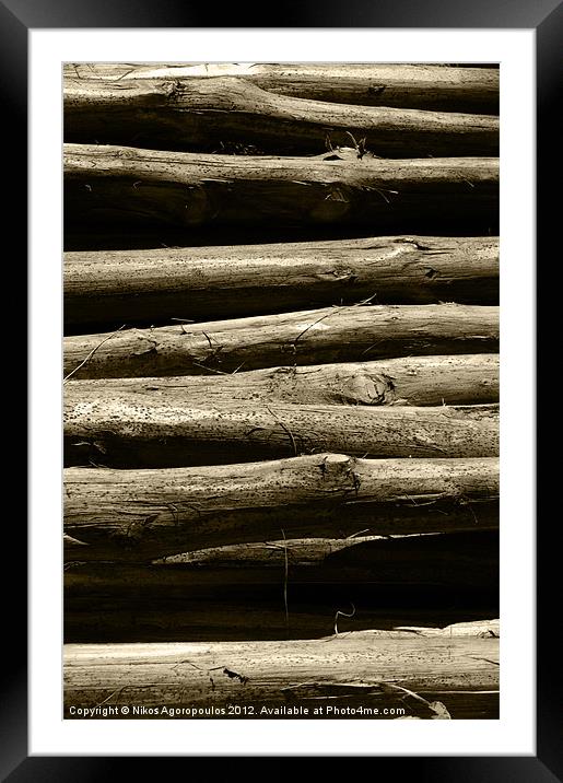 Timber posts Framed Mounted Print by Alfani Photography