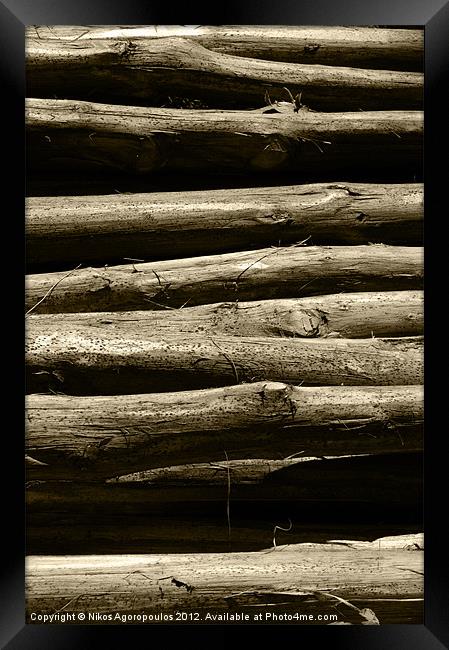 Timber posts Framed Print by Alfani Photography