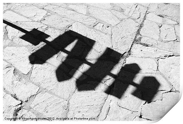 Path sign shadow Print by Alfani Photography