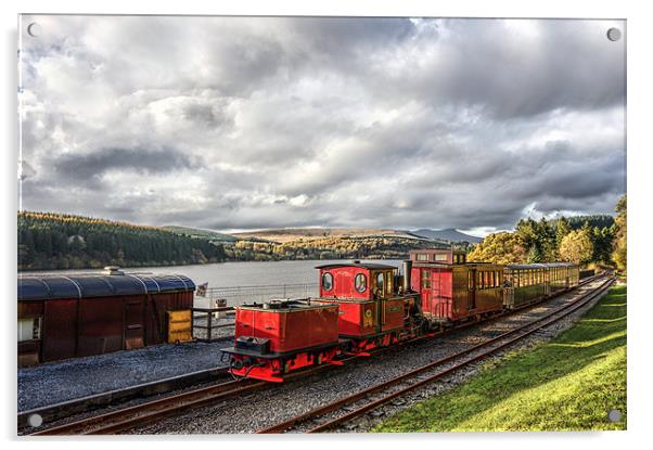 Brecon Mountain Railway Acrylic by Tony Bates