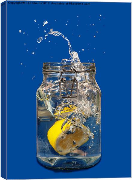 Lemon splash Canvas Print by Carl Shellis