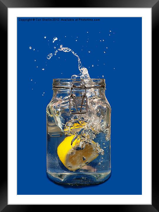 Lemon splash Framed Mounted Print by Carl Shellis