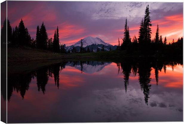 Red Sky at Night  Canvas Print by Mike Dawson