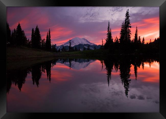 Red Sky at Night  Framed Print by Mike Dawson