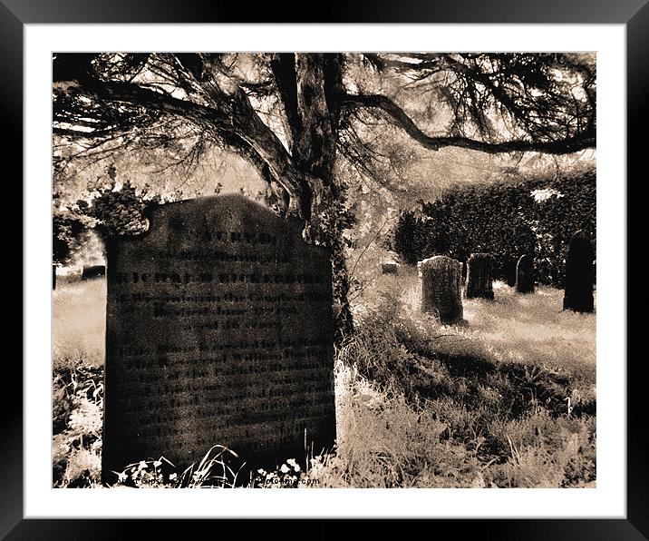 Graveyard tomstones Framed Mounted Print by Robert Gipson