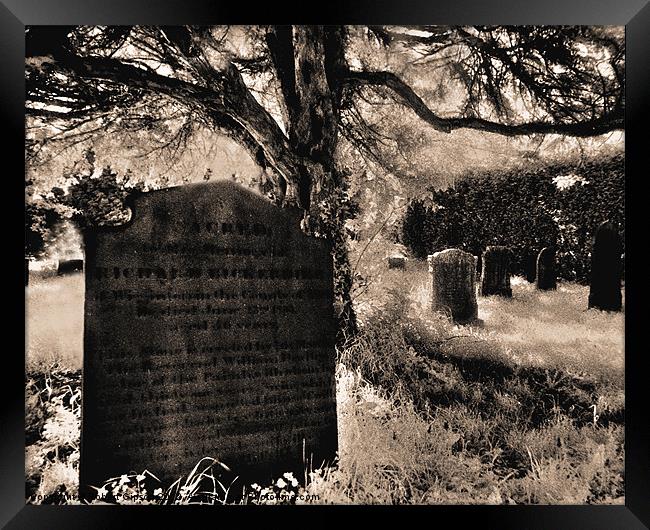 Graveyard tomstones Framed Print by Robert Gipson