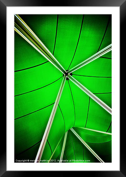 abstract of green Framed Mounted Print by meirion matthias