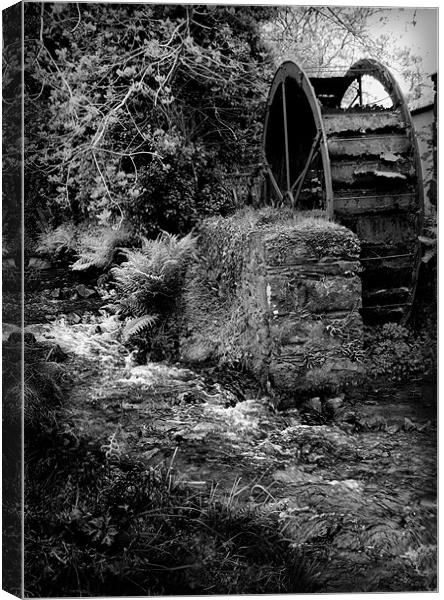 OLD MILL WHEEL Canvas Print by Anthony R Dudley (LRPS)