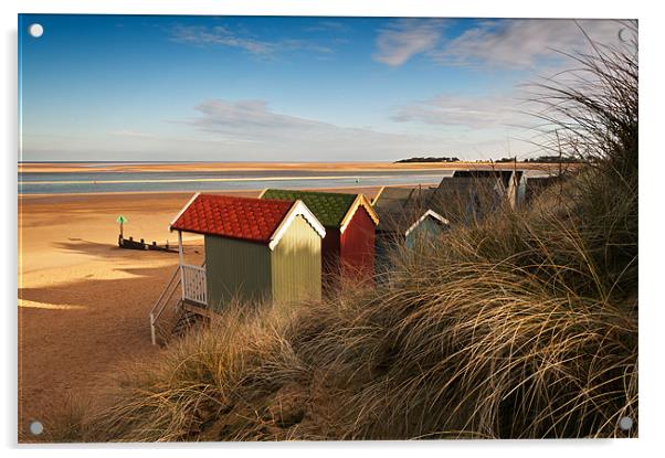 Beach Hut view Acrylic by Stephen Mole