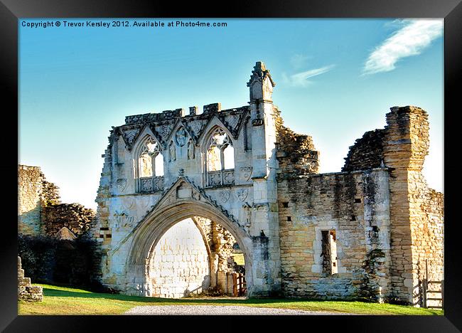 Kirkham Priory Ruins Framed Print by Trevor Kersley RIP
