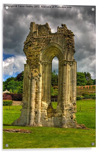 Kirkham Priory Ruins #4 Acrylic by Trevor Kersley RIP