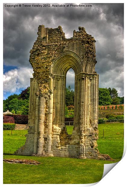Kirkham Priory Ruins #4 Print by Trevor Kersley RIP