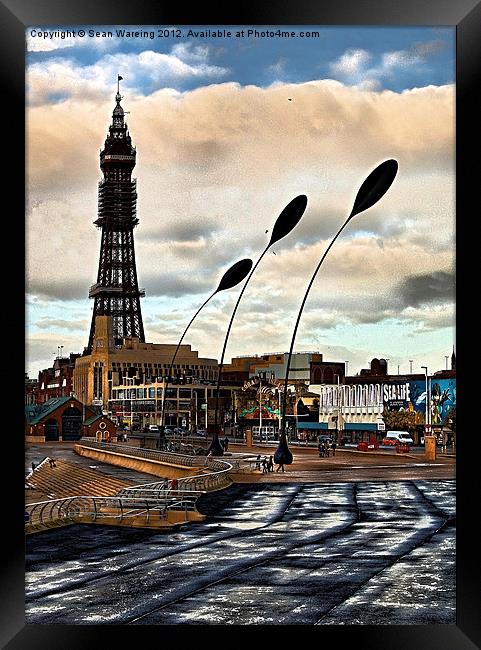 Blackpool Prom. Framed Print by Sean Wareing