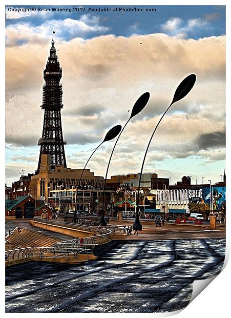 Blackpool Prom. Print by Sean Wareing