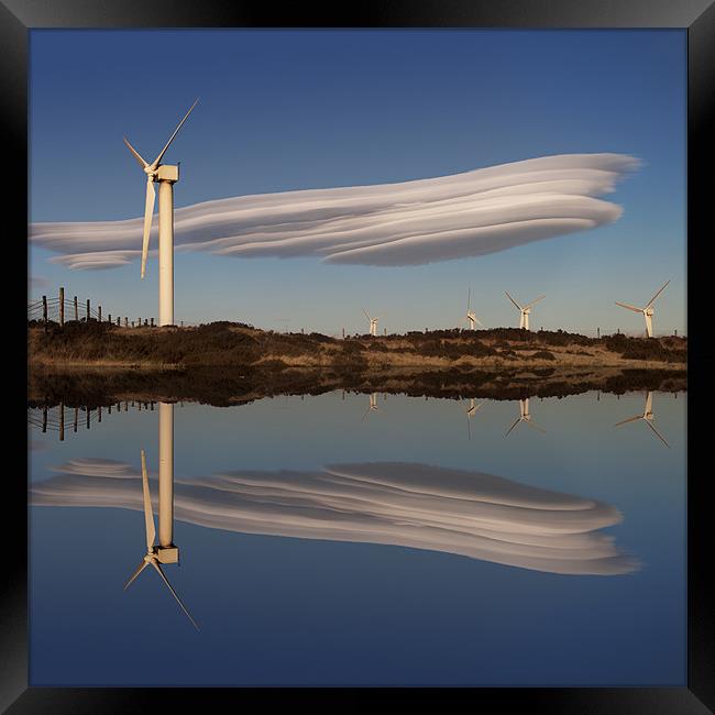 Lenticular Cloud Reflection Framed Print by Brian Middleton