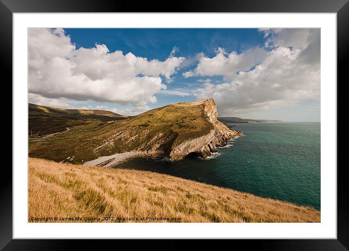 Worbarrow Bay Framed Mounted Print by James Mc Quarrie
