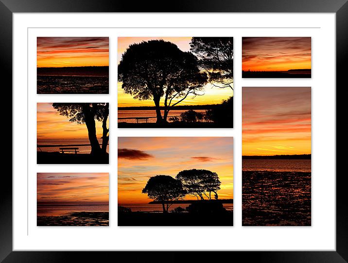 Lepe Collage Framed Mounted Print by Louise Godwin