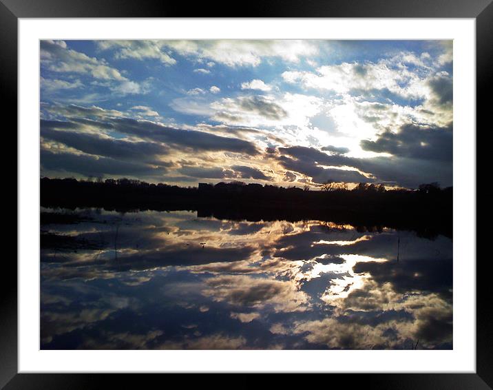 Beautiful sky at Cunningham Lake Framed Mounted Print by Sam  Glover