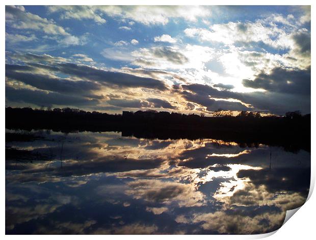 Beautiful sky at Cunningham Lake Print by Sam  Glover