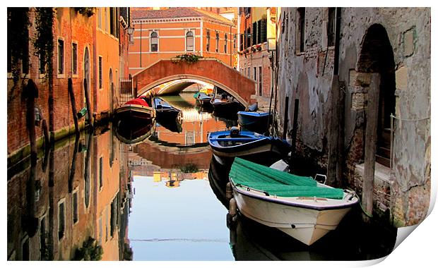 Canal in Venice Print by barbara walsh