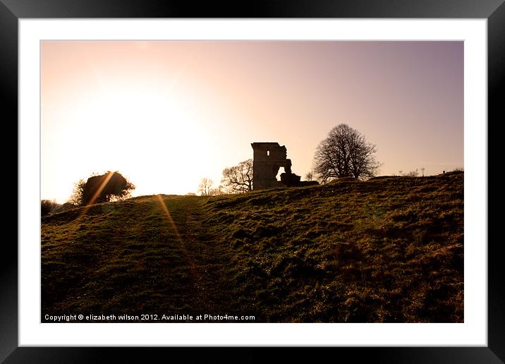 Castle at Sunset Framed Mounted Print by Elizabeth Wilson-Stephen