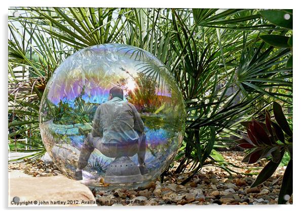 Man in a Glass Ball (composite) Acrylic by john hartley