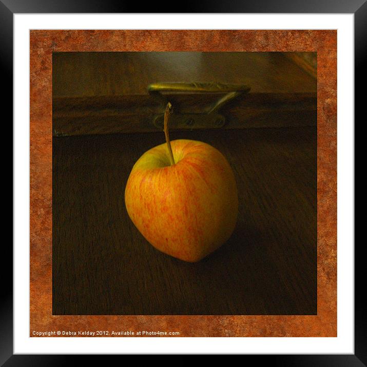 Apple Framed Mounted Print by Debra Kelday