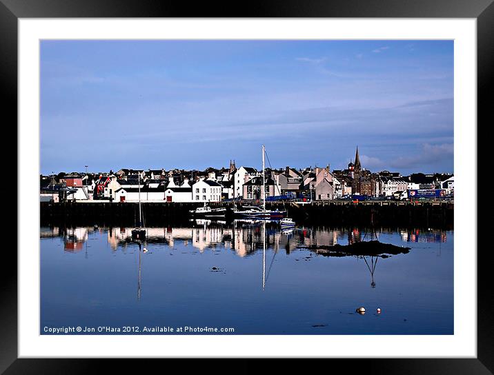 Harbouring reflections Framed Mounted Print by Jon O'Hara